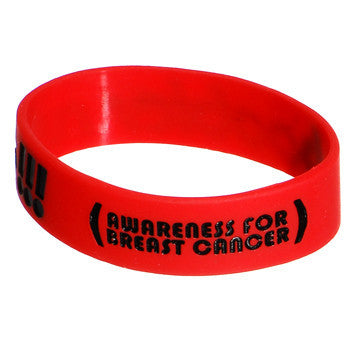 Red Black Boobies Rule Awareness for Breast Cancer Bracelet