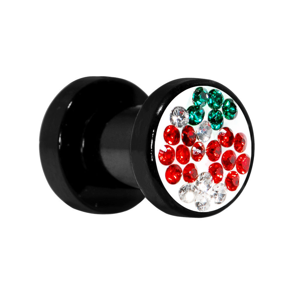 4 Gauge Cherry Ferido Crystal Acrylic Screw Fit Tunnel