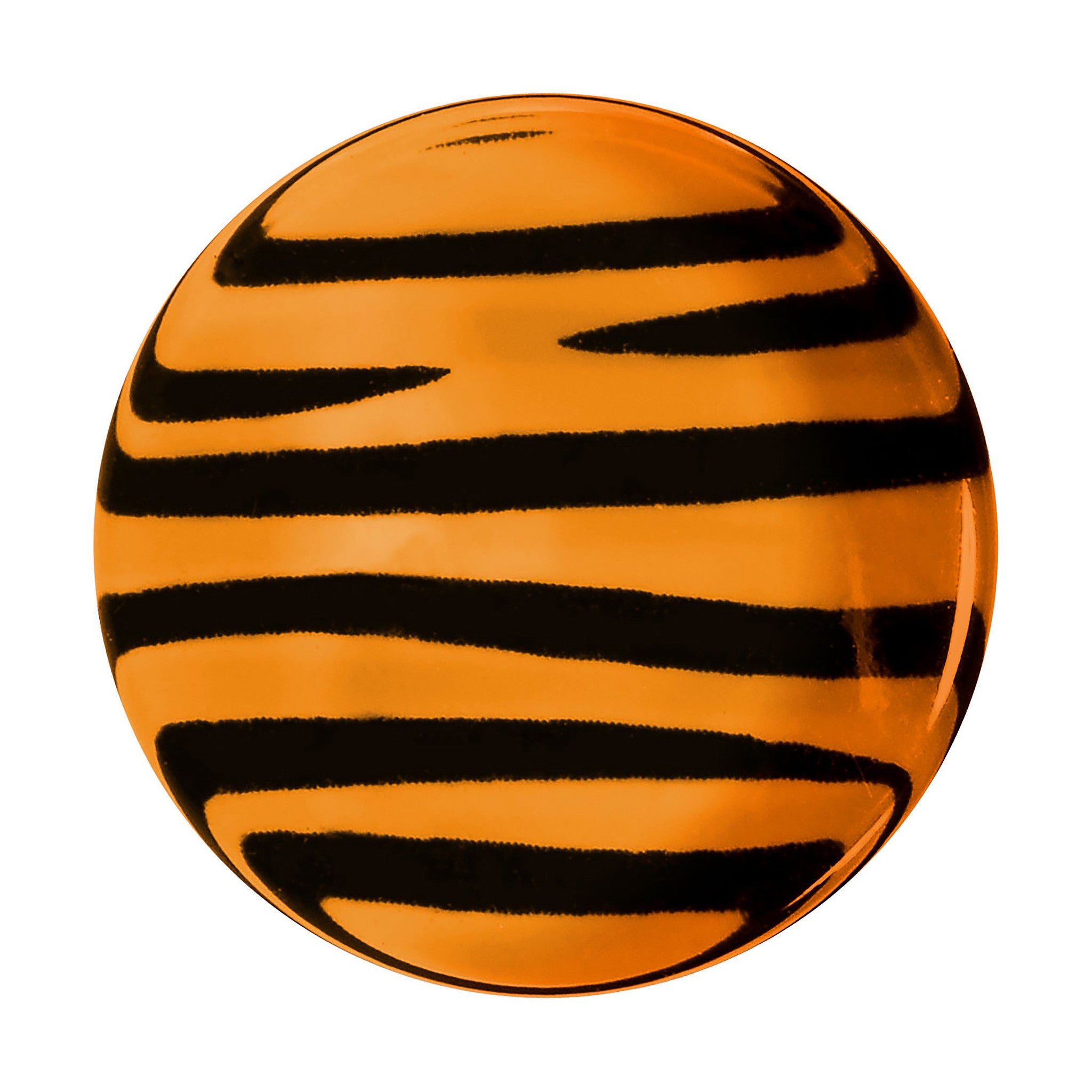 4 Gauge Tangerine Zebra Acrylic Saddle Plug