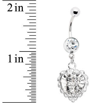 Romantic Couples Heart Belly Ring