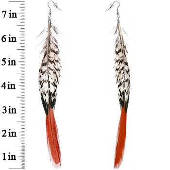 Natural Glam Drop Feather Earrings