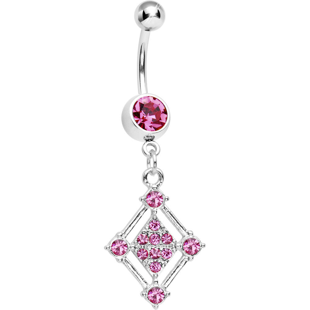 Pink Gem Diamond Affair Belly Ring