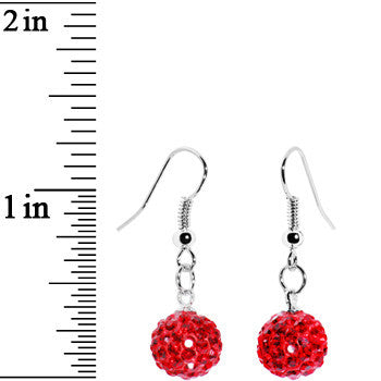 Red ball hot sale drop earrings