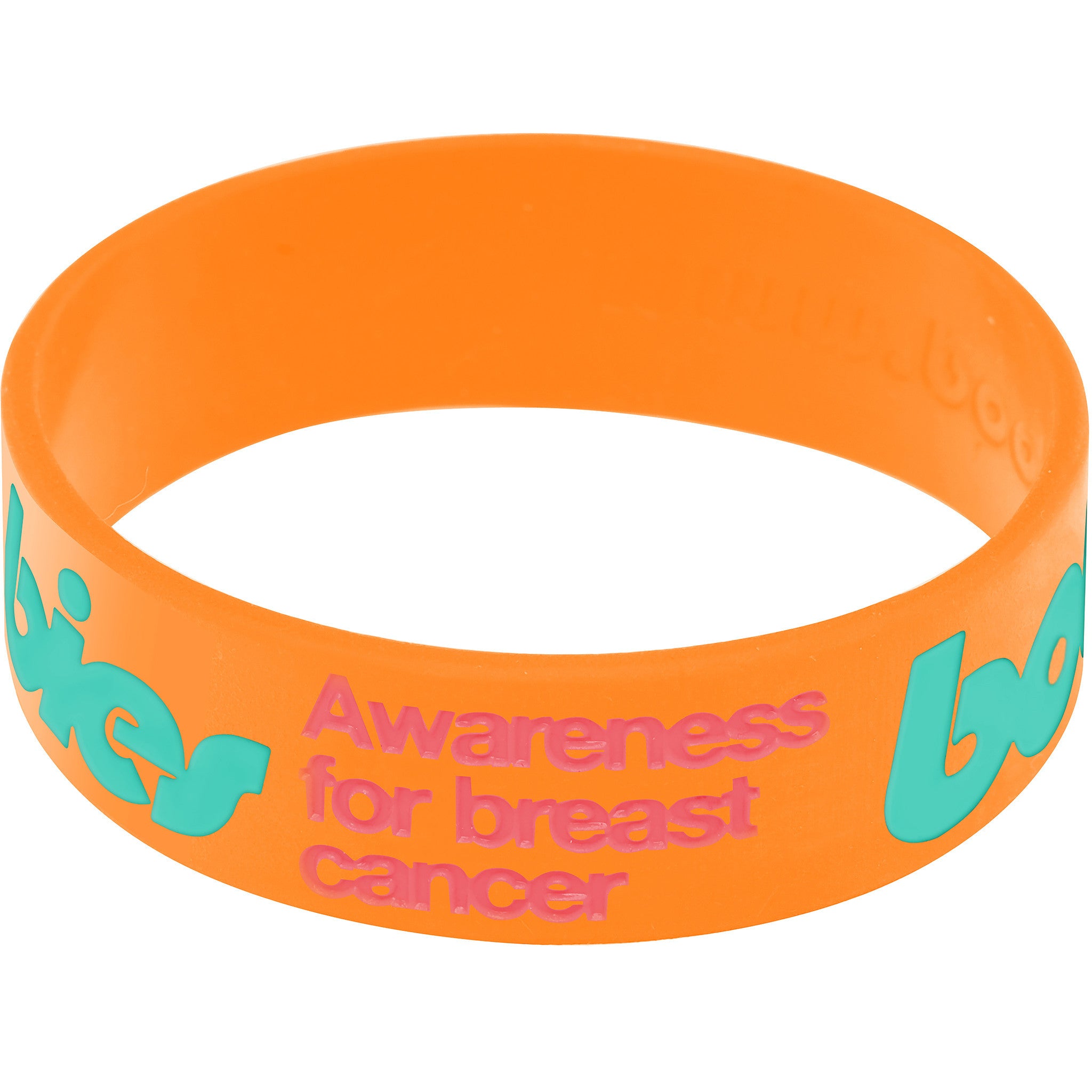 Orange Aqua Boobies Awareness for Breast Cancer Bracelet