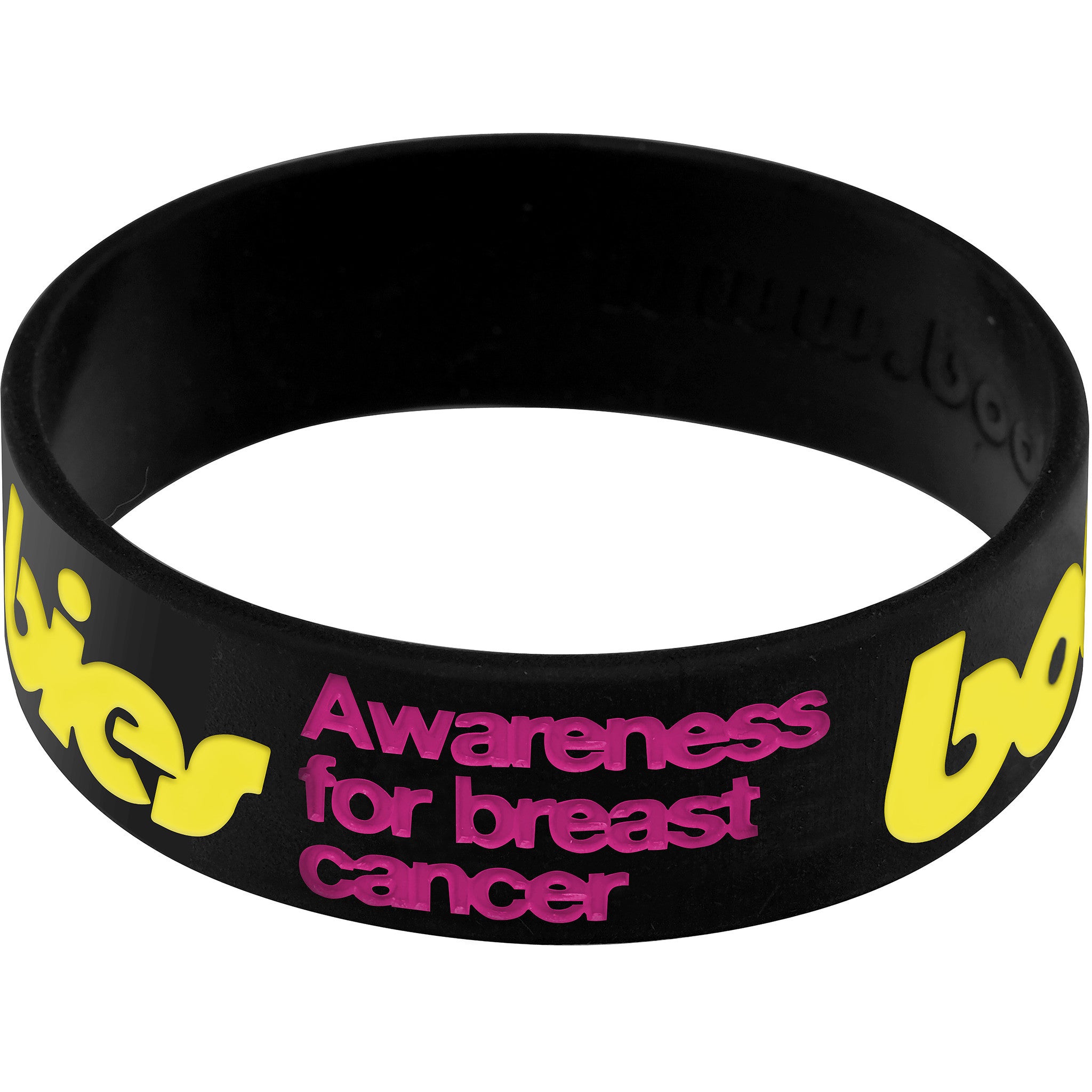 Black Yellow Boobies Awareness for Breast Cancer Bracelet