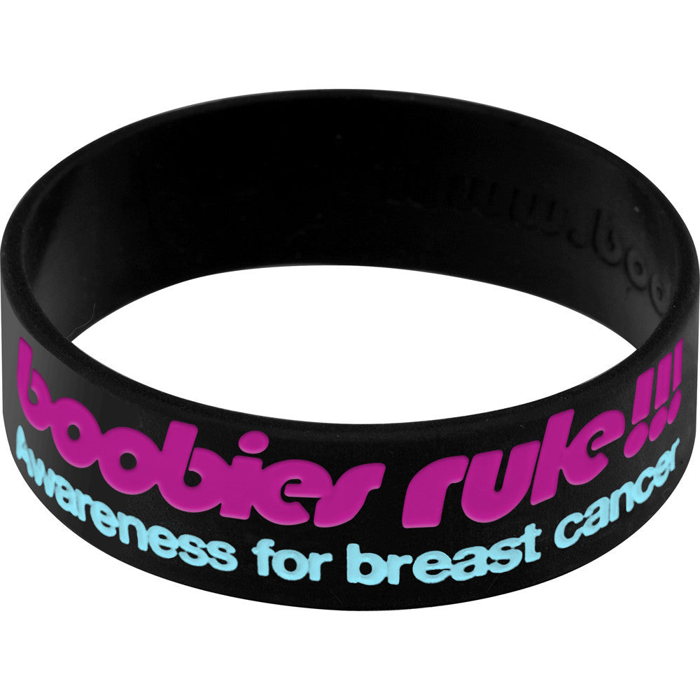 Black Aqua I Love Motor Boating Breast Cancer Bracelet