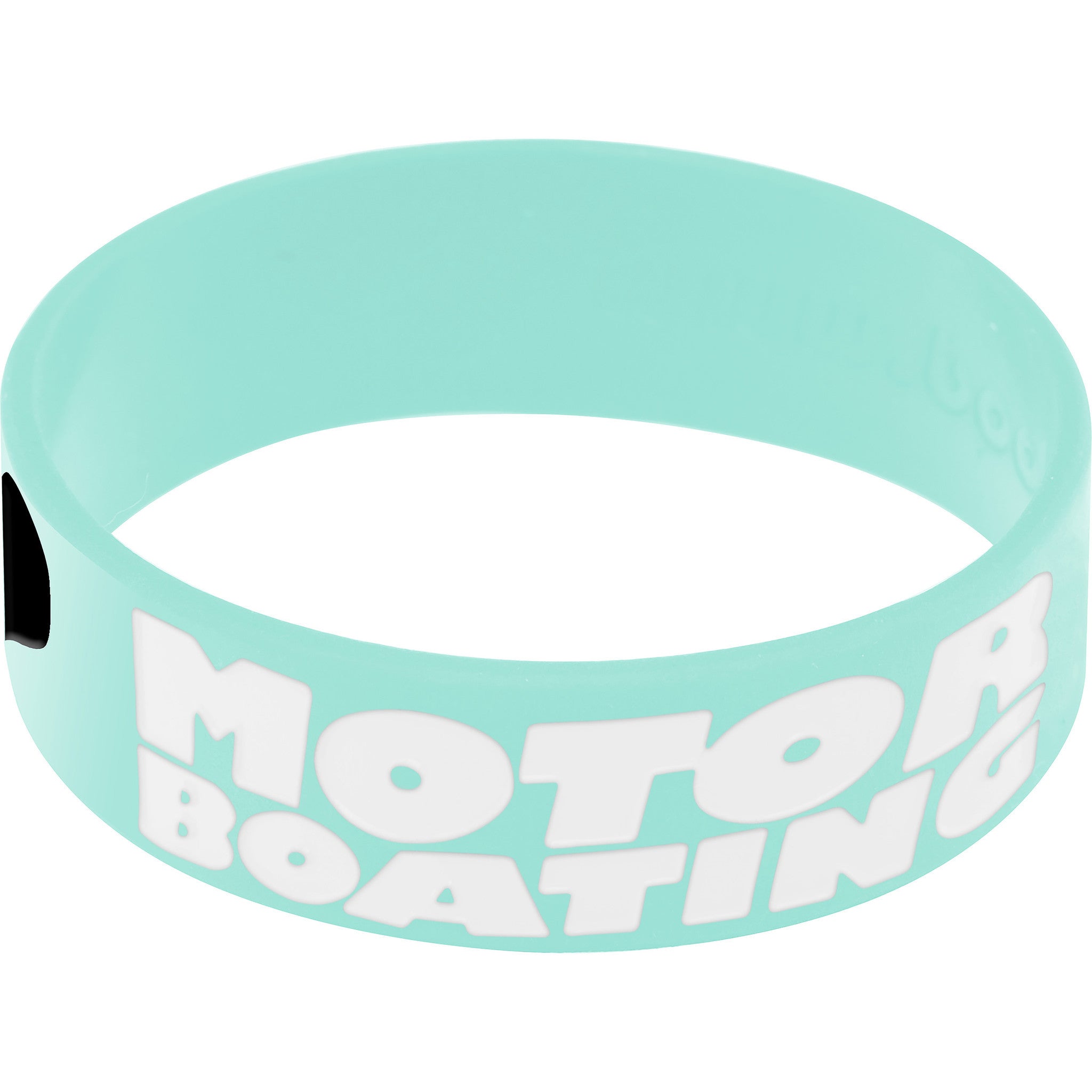 Baby Blue Black I Love Motor Boating Breast Cancer Bracelet