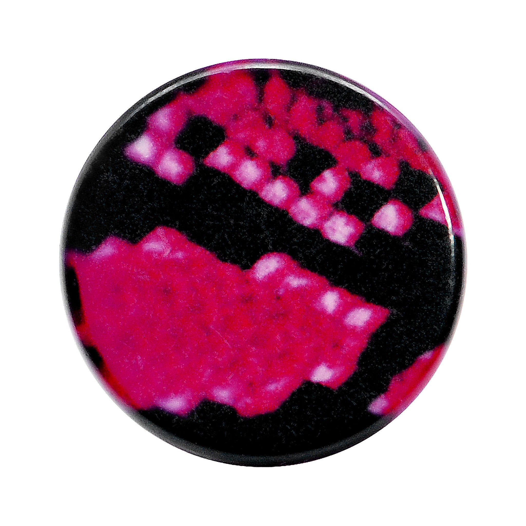 4 Gauge Pink Snake Skin Acrylic Saddle Plug