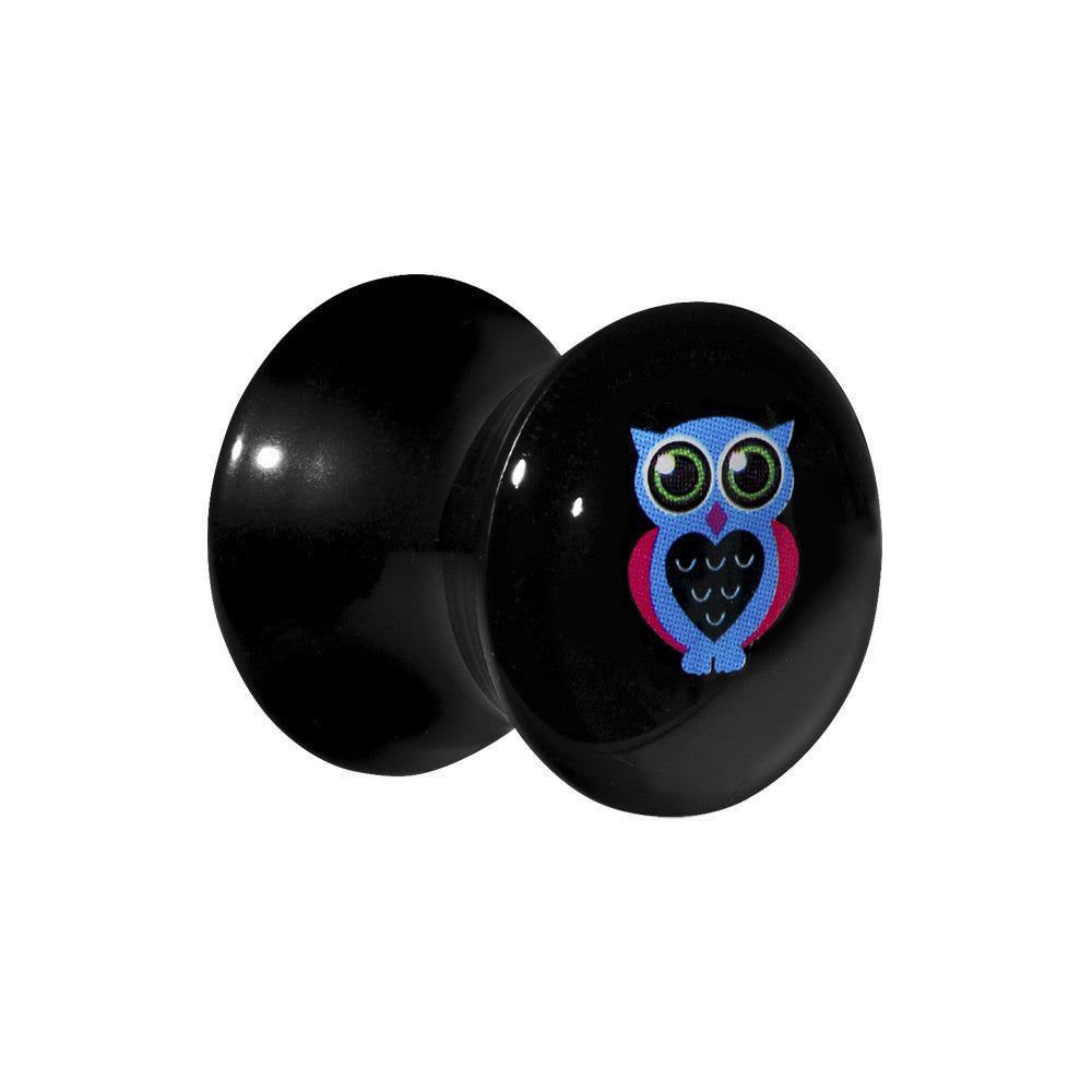 1/2 Acrylic Heart Owl Saddle Plug