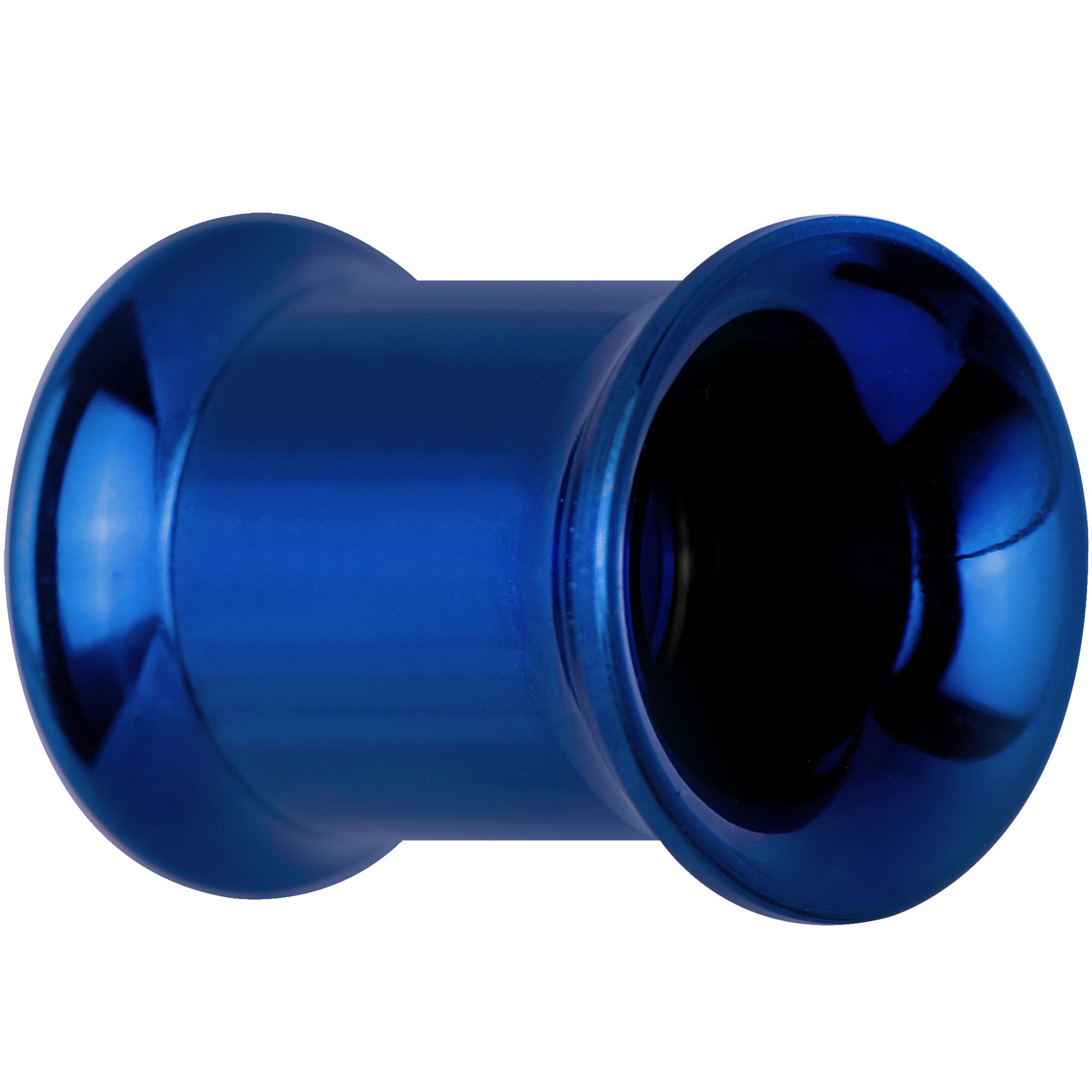 00 Gauge Royal Blue Anodized Titanium Steel Internally Threaded Screw Fit Plug Set
