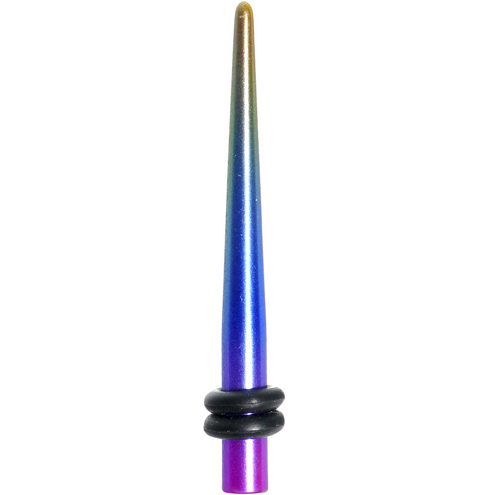 8 Gauge Acrylic Electric Rainbow Straight Taper