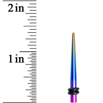 8 Gauge Acrylic Electric Rainbow Straight Taper