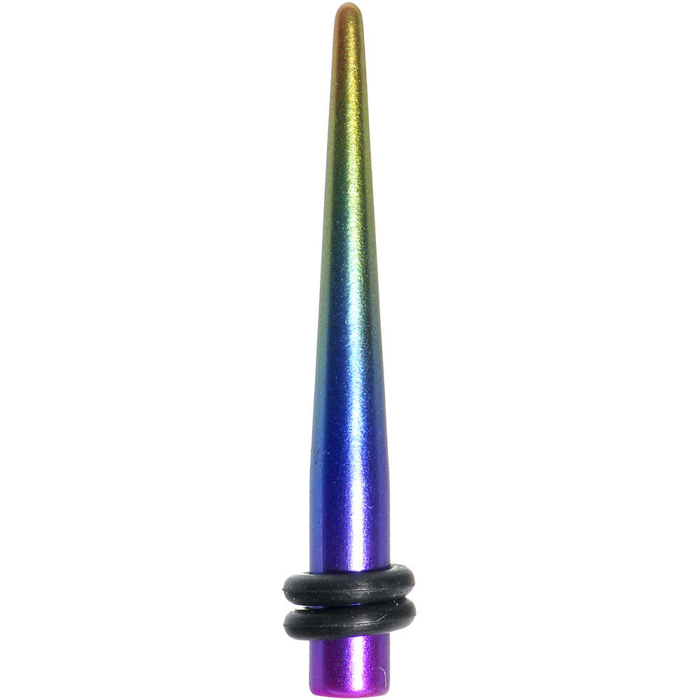 6 Gauge Acrylic Electric Rainbow Straight Taper