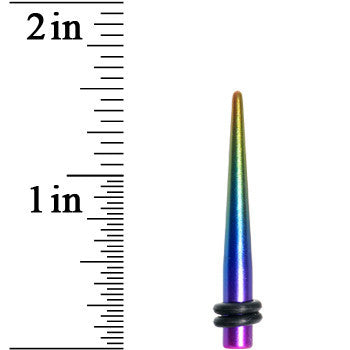 6 Gauge Acrylic Electric Rainbow Straight Taper