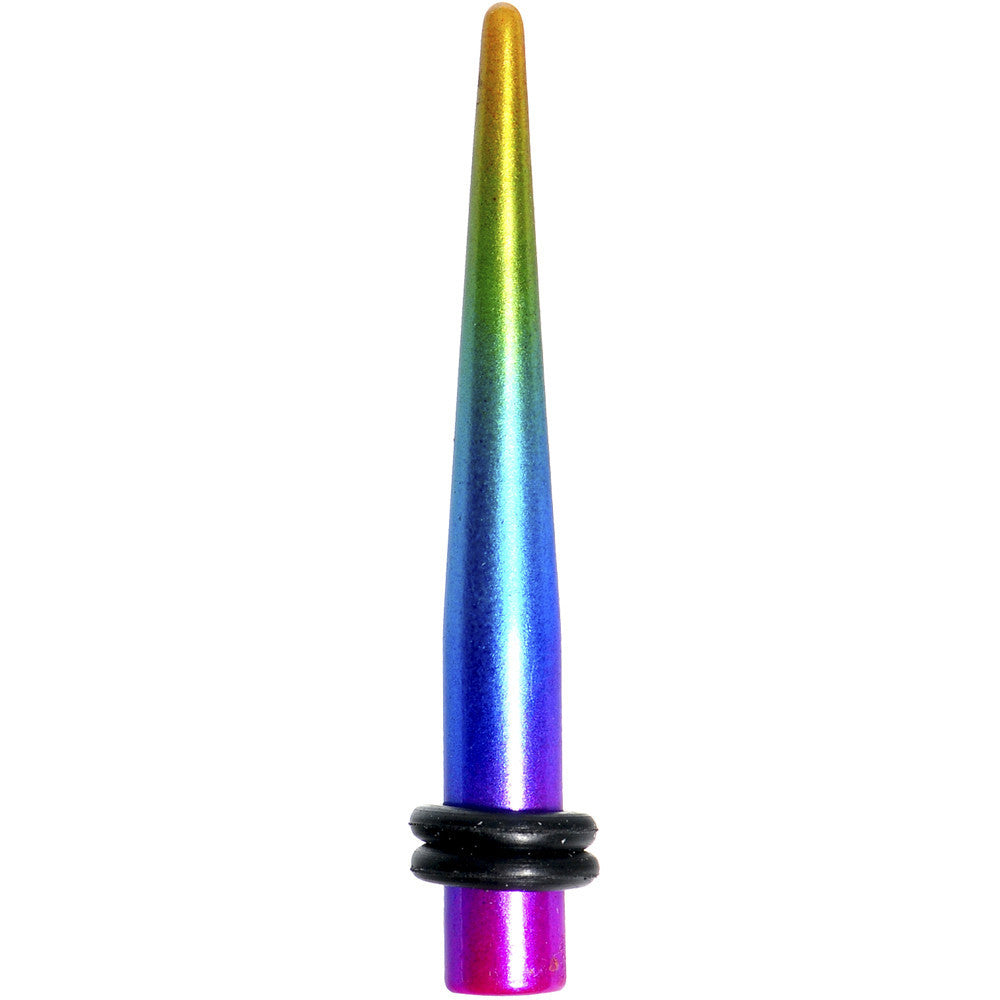 4 Gauge Acrylic Electric Rainbow Straight Taper