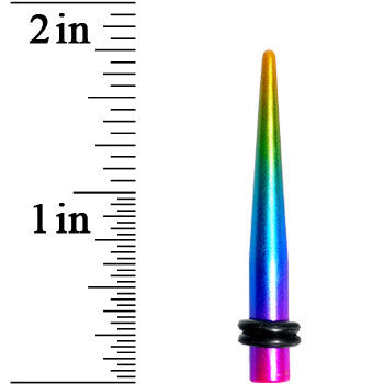 4 Gauge Acrylic Electric Rainbow Straight Taper