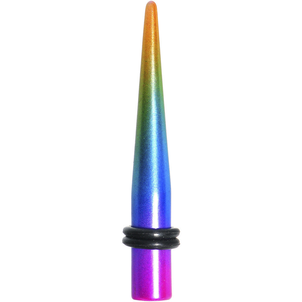 2 Gauge Acrylic Electric Rainbow Straight Taper