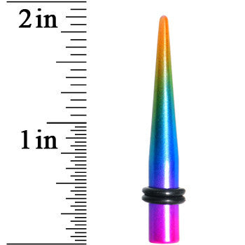 2 Gauge Acrylic Electric Rainbow Straight Taper