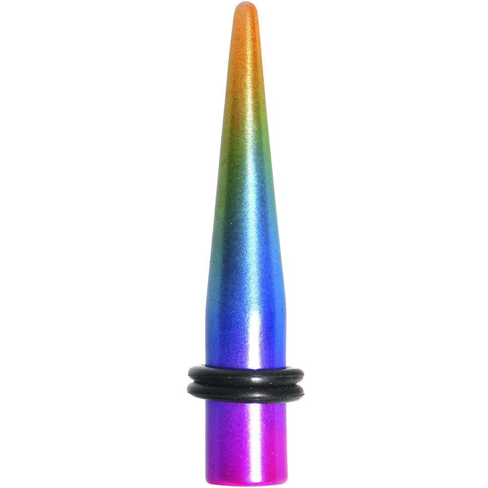 0 Gauge Acrylic Electric Rainbow Straight Taper