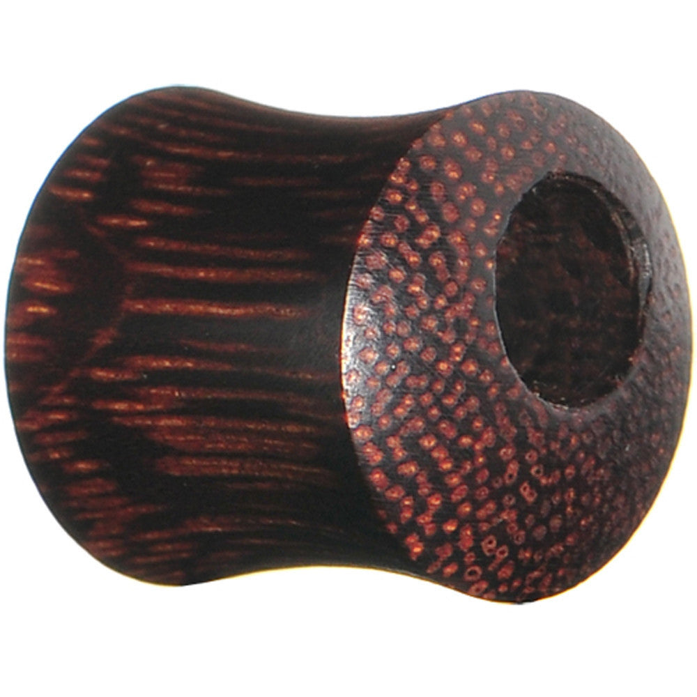 00 Gauge Organic Tamarind Wood Offset Eyelet Saddle Plug