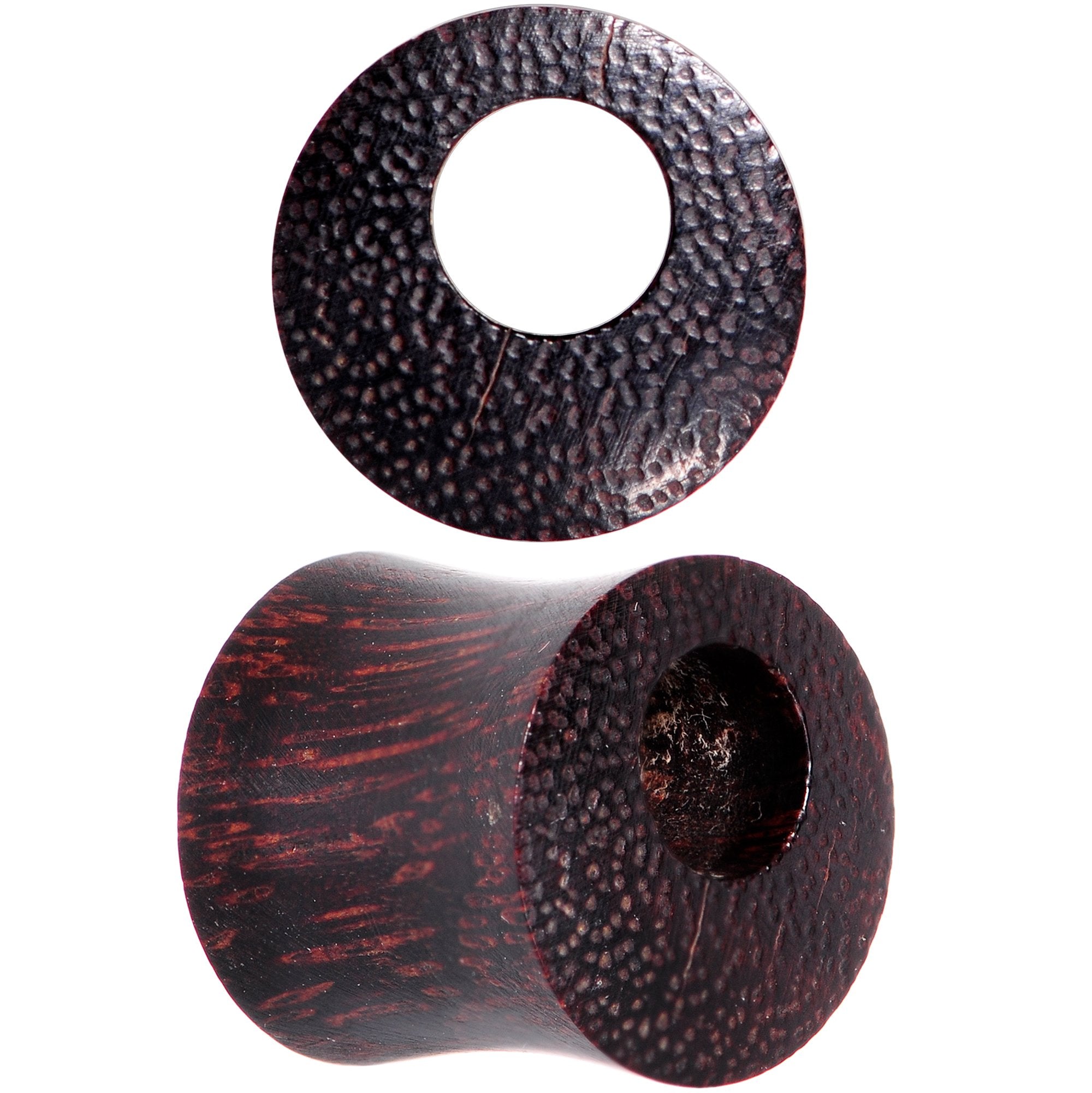 00 Gauge Organic Tamarind Wood Offset Eyelet Saddle Plug