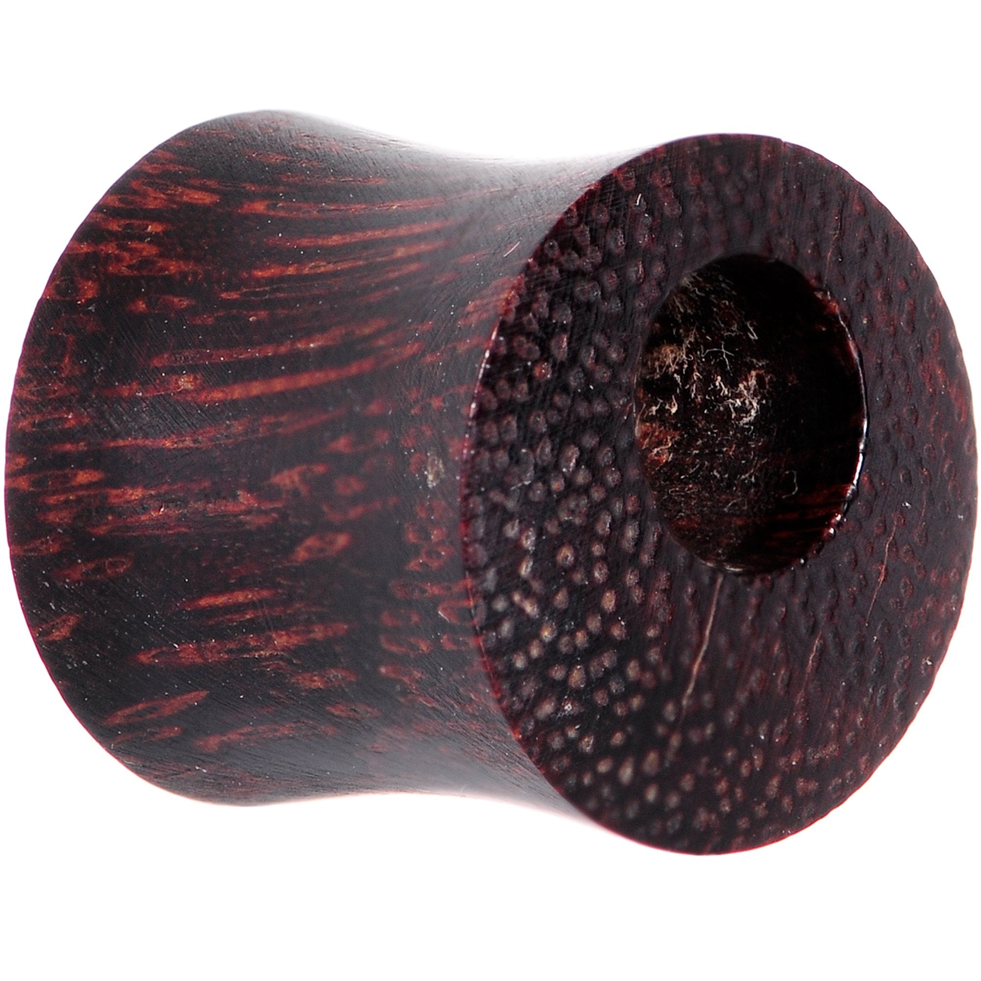 00 Gauge Organic Tamarind Wood Offset Eyelet Saddle Plug