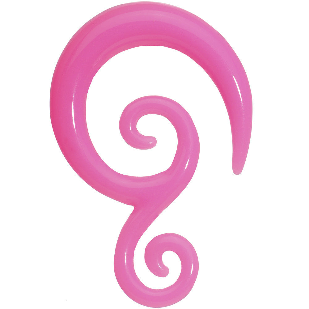 7.5mm Pink Acrylic Swirl Spiral Taper