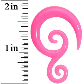 7.5mm Pink Acrylic Swirl Spiral Taper