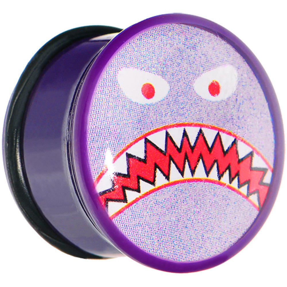 9/16 Purple Acrylic Monster Mouth Plug