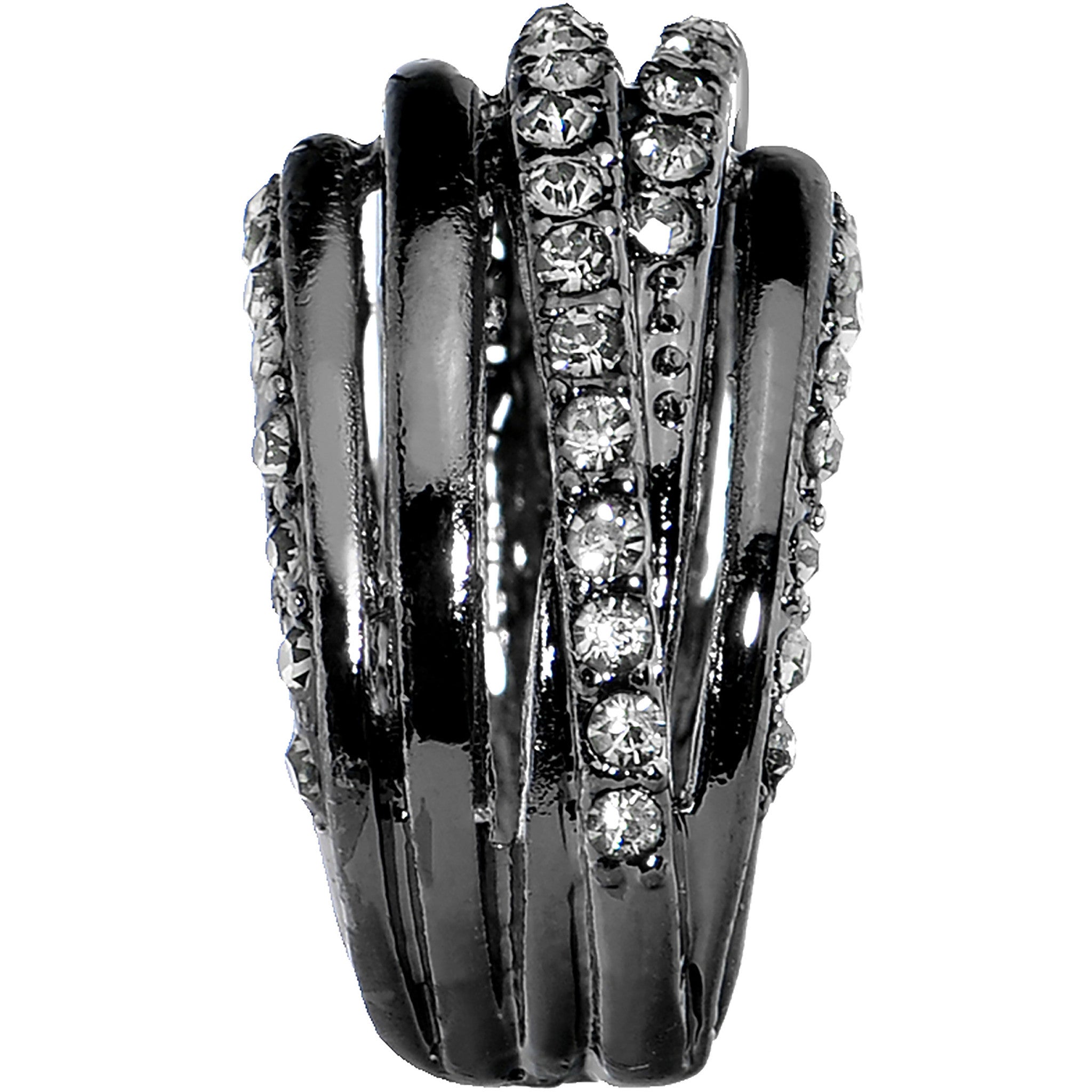 Multi Row Dazzling Gem Adjustable Ring