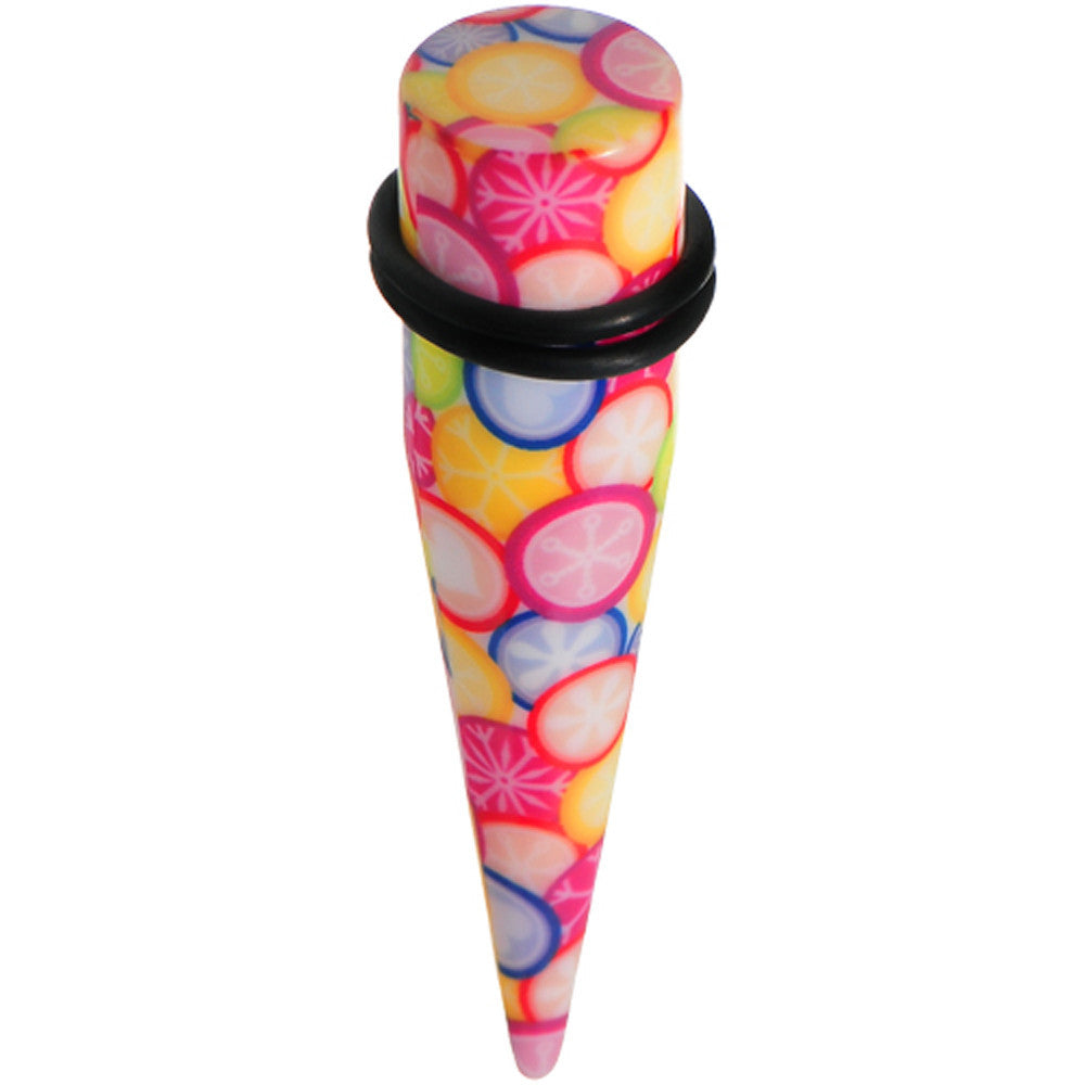 9/16 Groovy Retro Flower Acrylic Taper