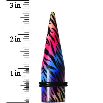 18mm Multi Color Animal Logo Acrylic Ear Taper