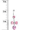 Heavenly Flight Pink Gem Belly Ring