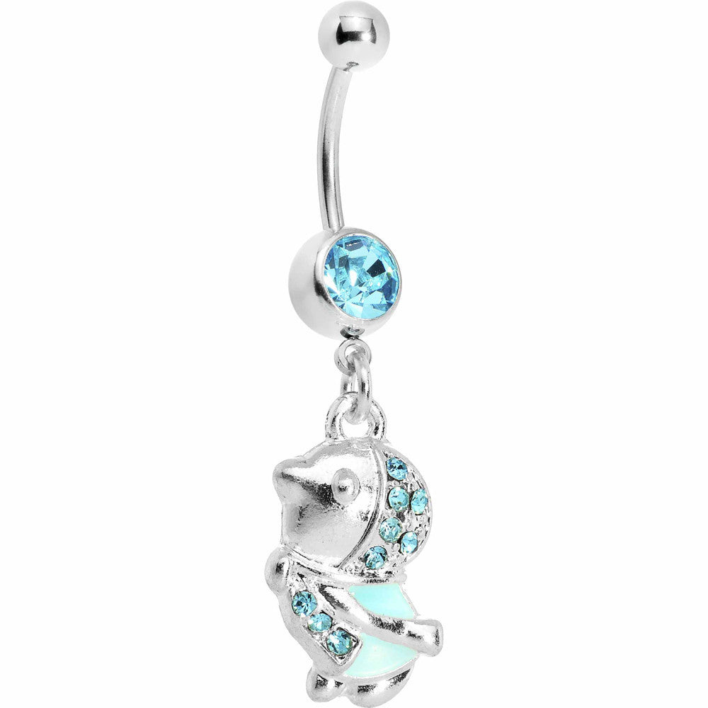 Aqua Gem Bundle Up Winter Belly Ring