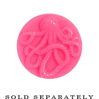 0 Gauge Pink Acrylic Octopus Plug