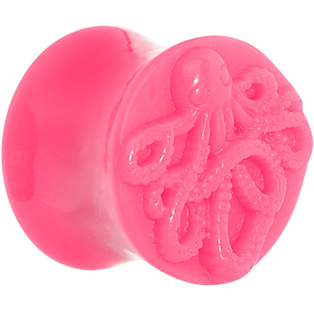 9/16 Pink Acrylic Octopus Plug