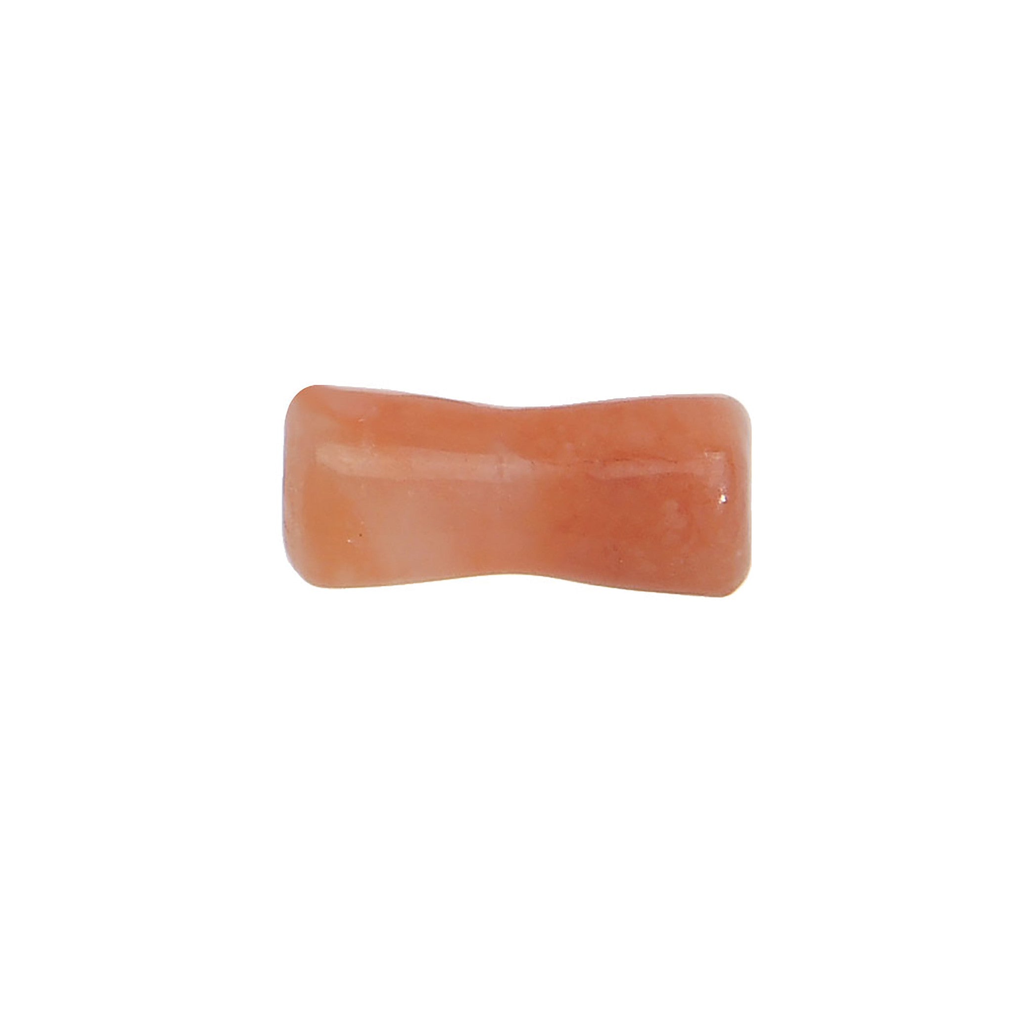 8 Gauge Semi-Precious Peach Jade Double Flare Stone Plug