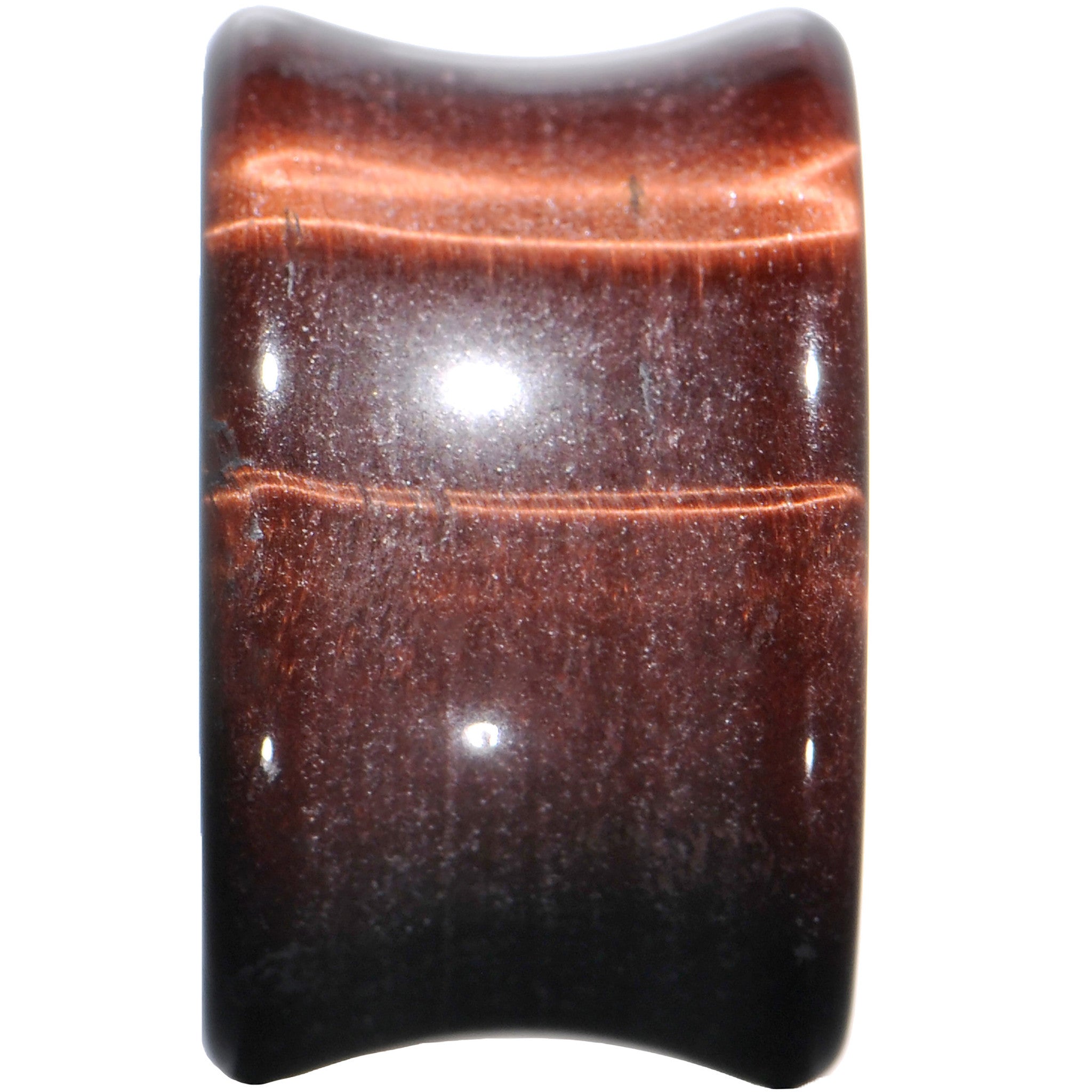 3/4 Red Tiger Eye Natural Stone Plug