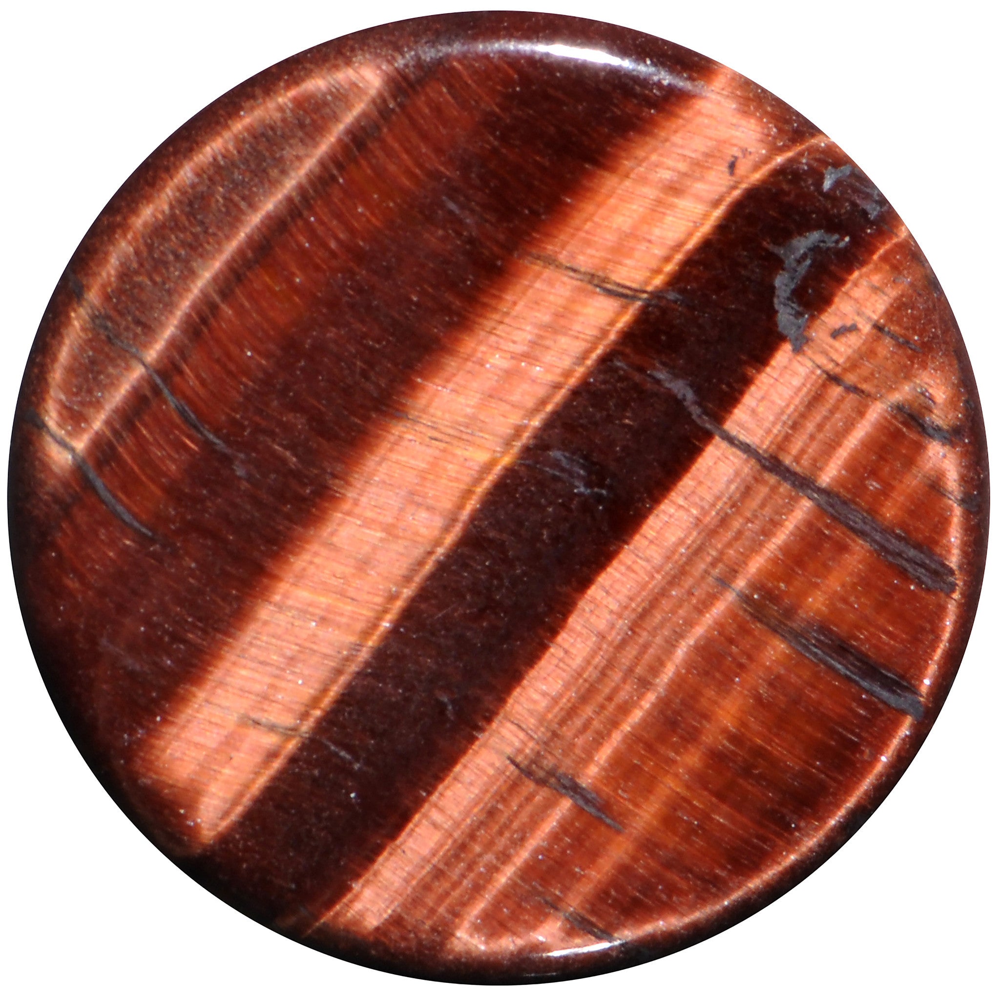 3/4 Red Tiger Eye Natural Stone Plug