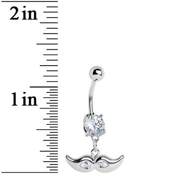 Crystalline Gem Mustache Belly Ring