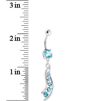 Aqua Gem Journey Swirl Belly Ring