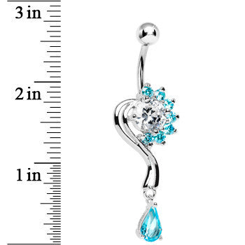 Aqua and Crystalline Dream Starlet Belly Ring