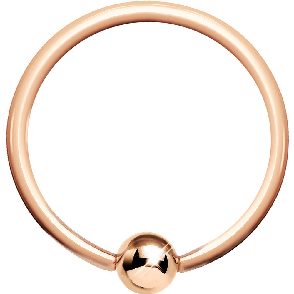 18 Gauge Rose Gold BCR Captive Ring 7/16 3mm Ball