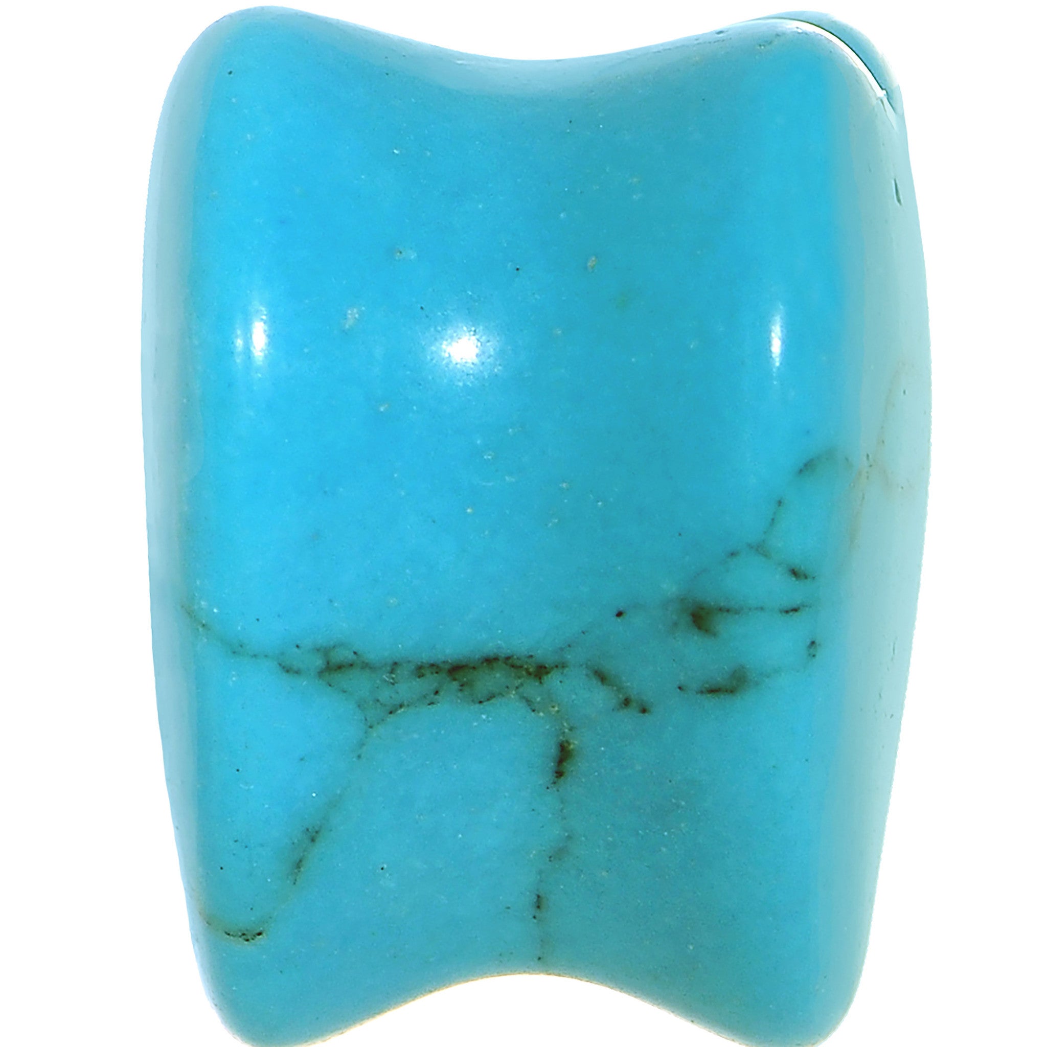 5/8 Natural Blue Turquoise Sweet Heart Stone Saddle Plug