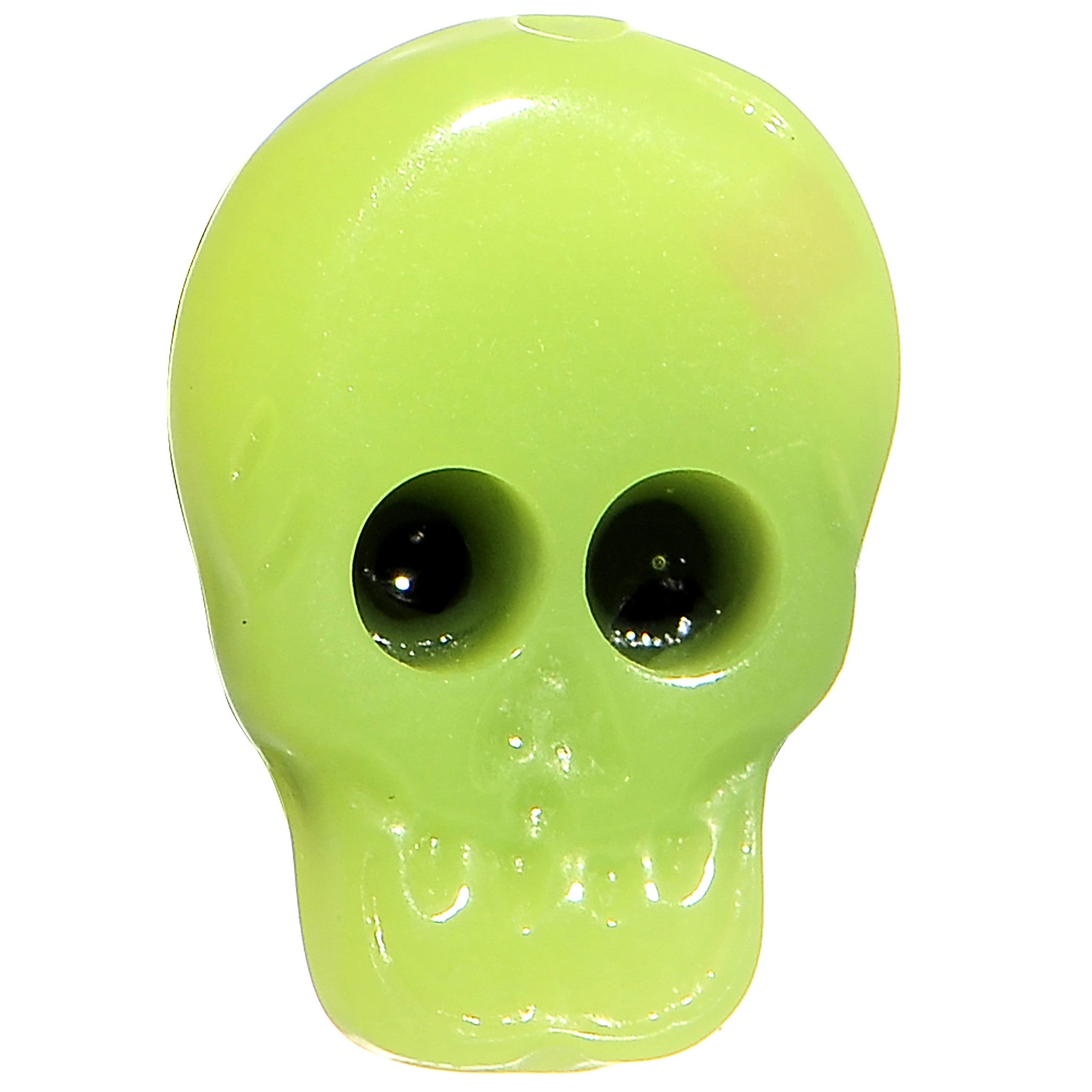 4 Gauge Acrylic Neon Yellow Skull Saddle Plug