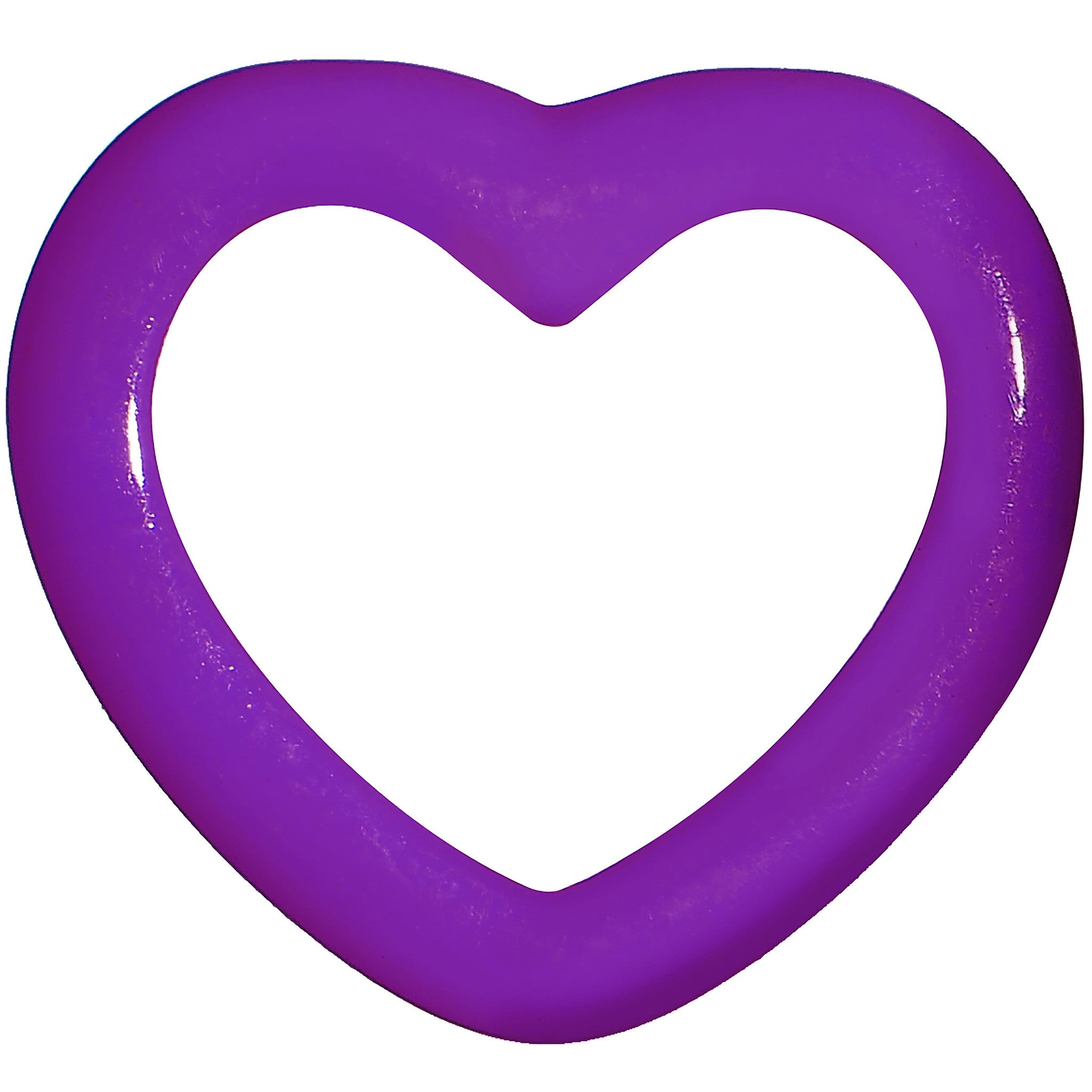 1/2 Purple Acrylic Hollow Heart Tunnel