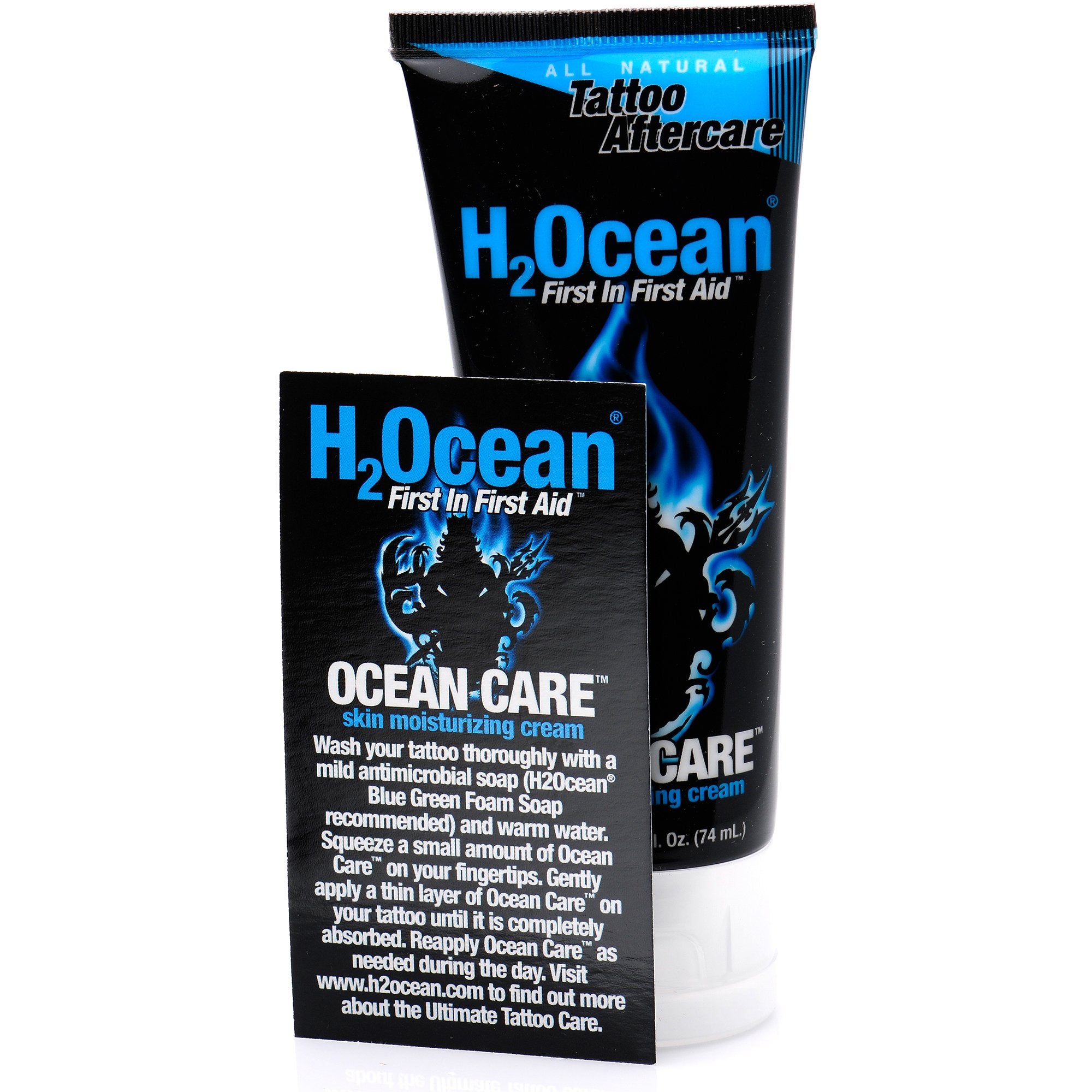 Amazon.com: H2Ocean Extreme Tattoo Care Kit for Hard to Heal Tattoos -  Tattoo Soap, Ointment & Cream for Tattoo Aftercare - 1.7 oz Blue Green Foam  Soap, 74 g Ocean Care Moisturizer