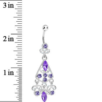 Luxurious Tantalize CZ Chandelier Belly Ring