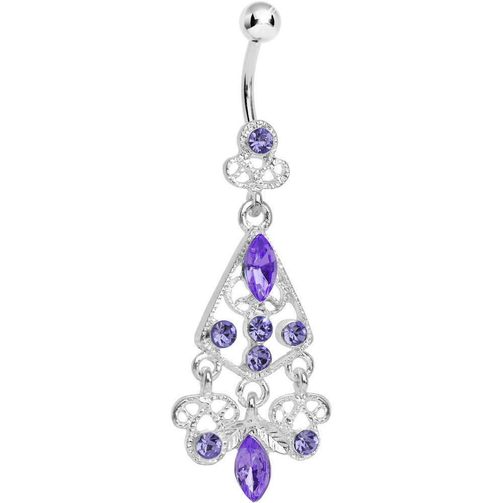 Luxurious Tantalize CZ Chandelier Belly Ring