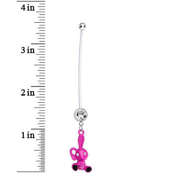 Pink Girl Lil Bunny Baby Pregnancy Belly Ring